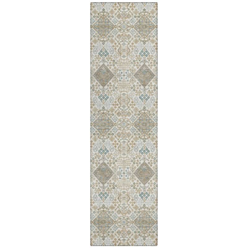 Machine Washable Indoor/ Outdoor Global Flory Chantille Rug