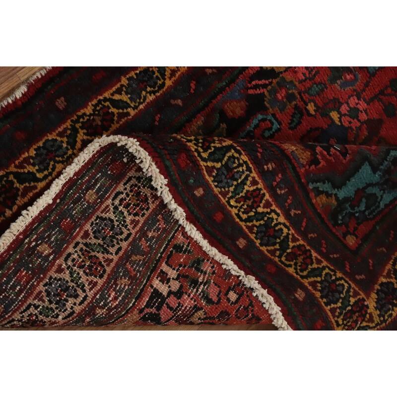 Hand Knotted Oriental 100% Wool Carpet Traditional Floral Oranges & Rust Lilian Runner Rug - 9' 8'' X 3' 7''