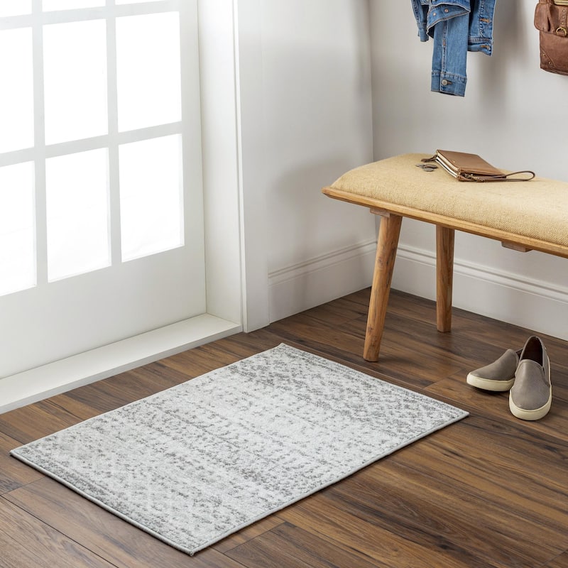 Livabliss Elaziz Moroccan Geometric Area Rug - Grey - 2' x 2' 11"