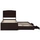 preview thumbnail 13 of 13, Twin XL Platform Bed with LED Headboard, Charging Station, Trundle, Dark Brown