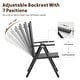 preview thumbnail 24 of 46, Outdoor 5/7-Piece Patio Dining Set, 7-positon Reclining Folding Sling Chair & E-Coating Metal Steel Table