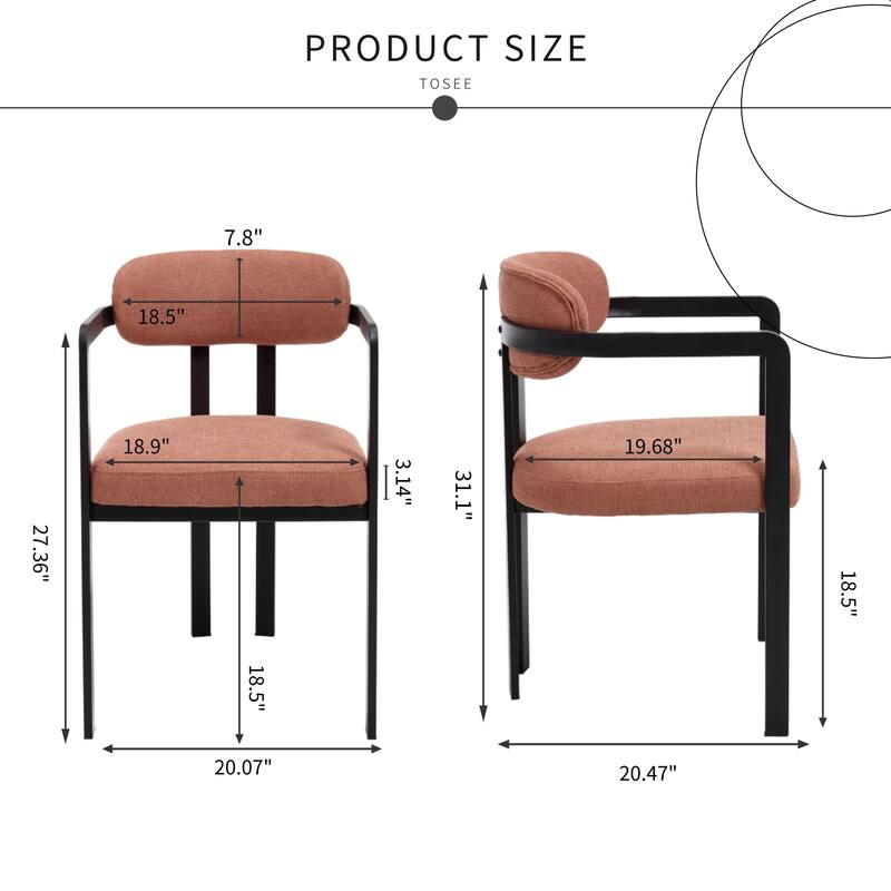 Upholstery Dining Chairs Set of 2