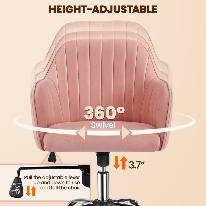 Yaheetech Desk Chair Height-Adjustable Swivel Computer Chair