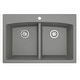 preview thumbnail 44 of 67, Karran Drop-in Quartz 33 in. Double Bowl 50/50 Kitchen Sink Kit