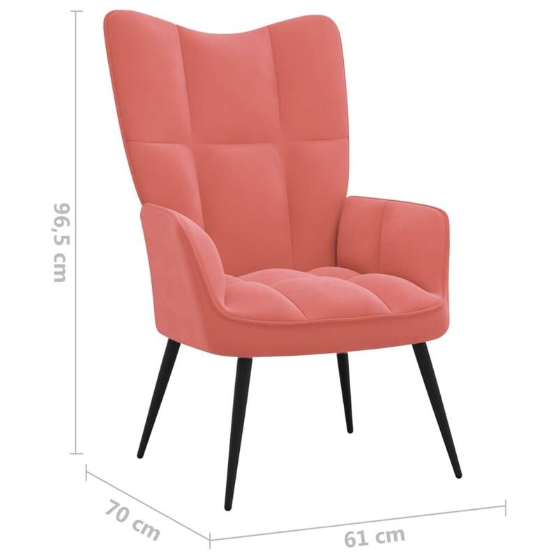 vidaXL Relaxing Chair multi colors Velvet