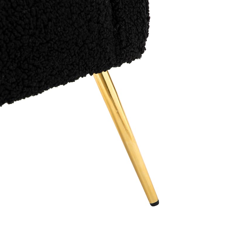 Rovigo Modern Upholstered Living Room Chair Barrel Chair with Metal Legs Set of 2 by HULALA HOME