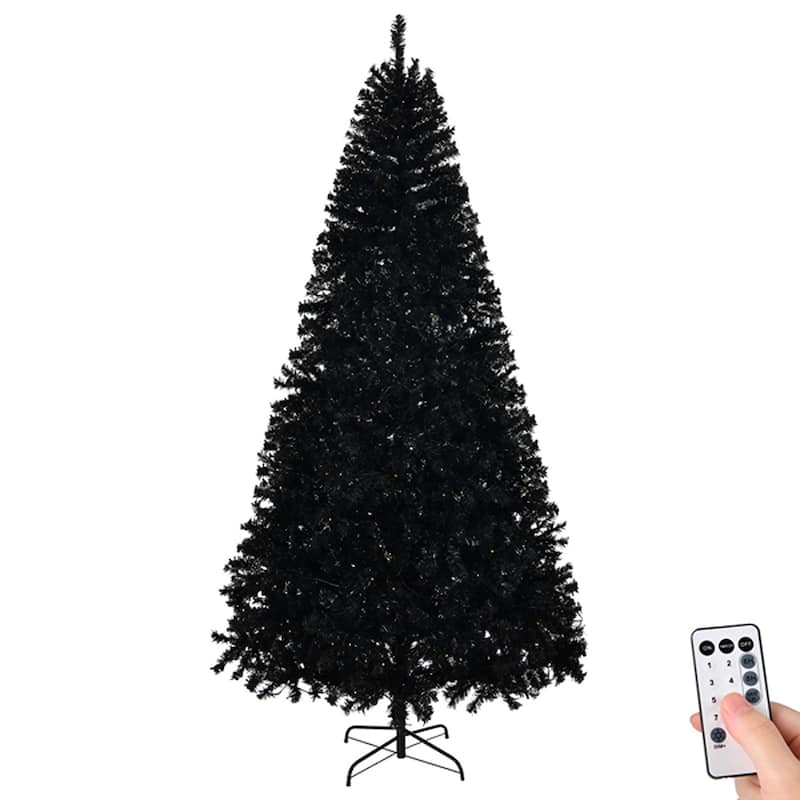 Artificial Hinged Christmas Tree with Remote Control for Holiday