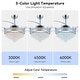 preview thumbnail 35 of 62, 48-Inch Crystal Fandelier with 4 Retractable Blades, Dimmable LED, App and Remote Control - 48 Inches