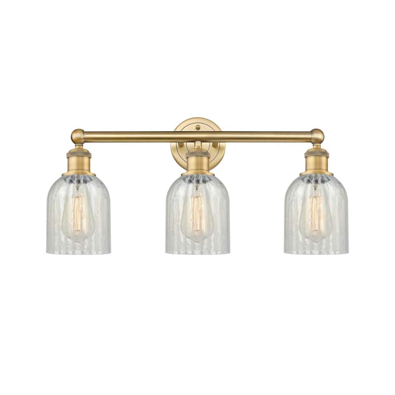 Innovations Lighting 616-3W-12-23 Caledonia Vanity Caledonia 3 Light - Brushed Brass / Mouchette