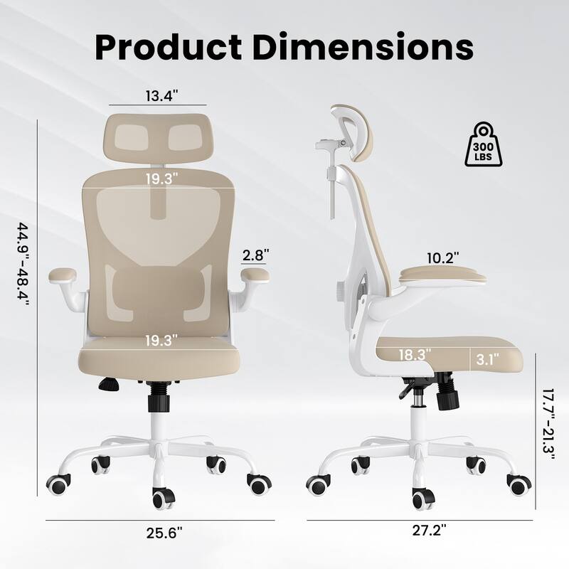 Ergonomic Office Chair With Headrest,High Back Computer Chair With Armrests And Adjustable Lumbar Support