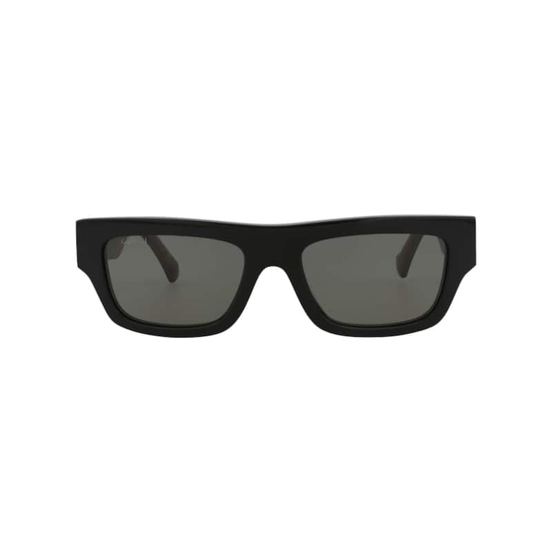 Gucci Square-Frame Recycled Acetate Sunglasses - Black Black Grey - Black Black Grey - Black - Grey Lens