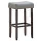 preview thumbnail 9 of 8, Costway Set of 4 Nailhead Saddle Bar Stools 29'' Height w/ Fabric Seat