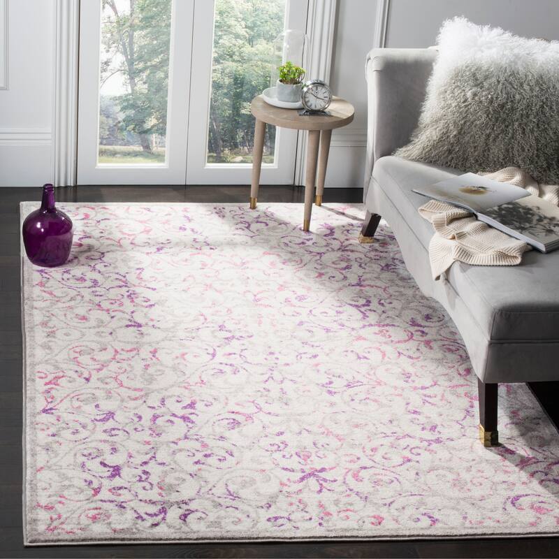SAFAVIEH Skyler Nairne Modern Rug - 4' x 6' - Ivory/Pink