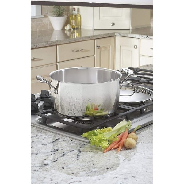 Cuisinart® Dishwasher-Safe Anodized 6-Quart Stockpot with Glass Cover
