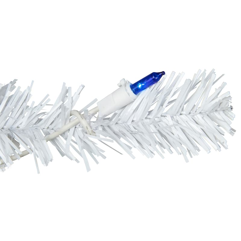 6.5' Pre-Lit Woodbury White Pine Pencil Artificial Christmas Tree