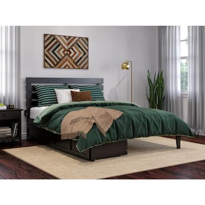Espresso Bed with Drawers - Modern Bedroom Furniture, Storage Bed, Platform Bed