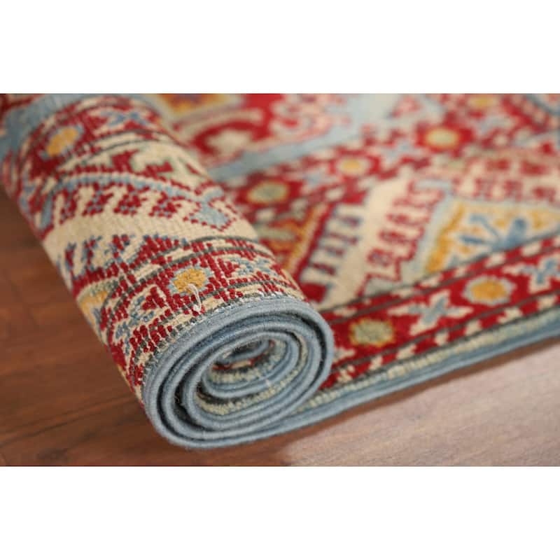 Kazak Foyer Rug Wool Hand-Knotted Wool Carpet - 2'10" x 4'3"