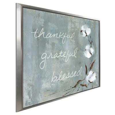 "Cotton Thankful" by Carol Robinson Print on Floating Canvas