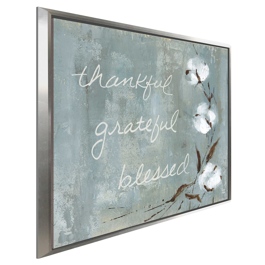 "Cotton Thankful" by Carol Robinson Print on Floating Canvas