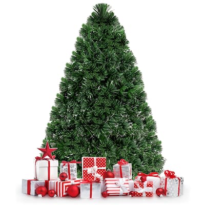 Pre-Lit Artificial Christmas Tree Fiber Optic Tree
