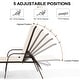 preview thumbnail 3 of 62, Set of 4 Lounge Chairs Outdoor Chaise Lounge with Arms and Adjustable Back