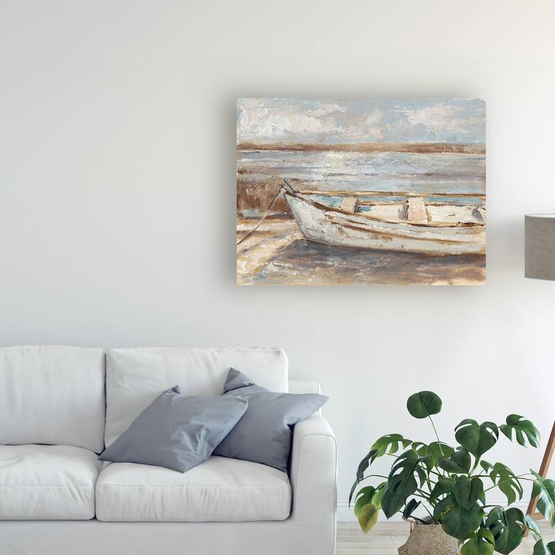 Ethan Harper 'Weathered Rowboat Ii' Canvas Art