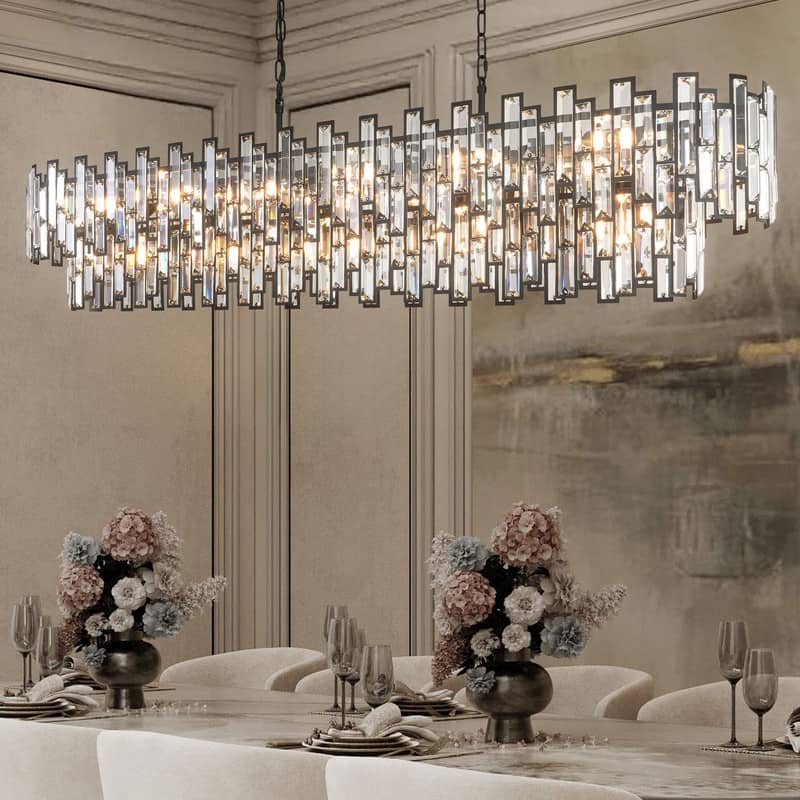 KAYLA 24in Chandelier 10-Light Crystal Chandelier