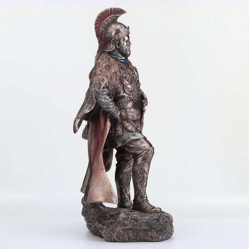 9.65 inches Height Cold Cast Bronze Carthaginian General Hannibal Barca Bronze Finish Figurine