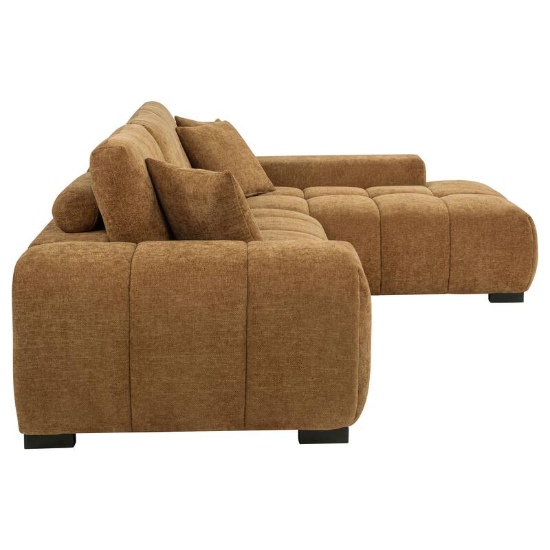 Octavia Fabric Upholstered Sectional Chaise Sofa
