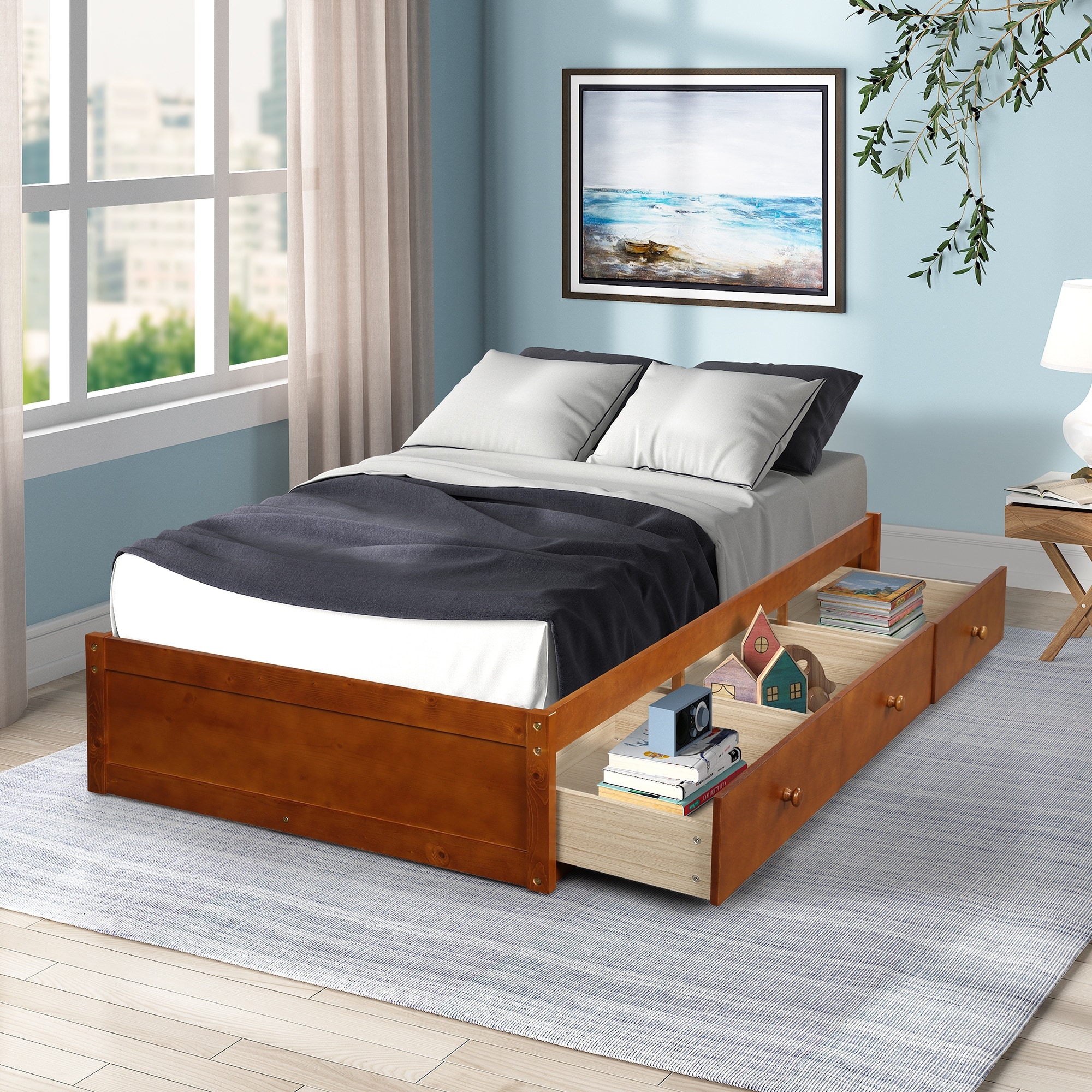 Prepac twin xl platform storage sale bed with 3 drawers