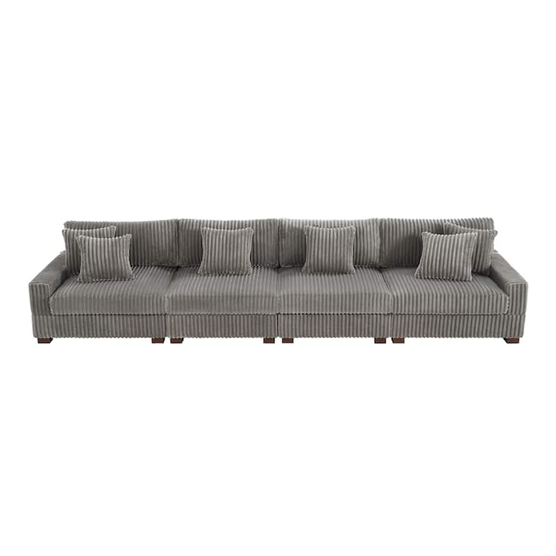 Anne 150" W Oversized Upholstered Modular Sectional Sofa