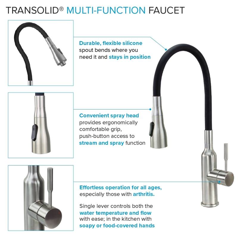 Transolid LSA3-252212-BS 25-in x 22-in Dual-Mount Laundry/Utility Sink Kit in Brushed Stainless - 25" X 22"