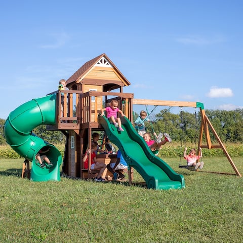 Backyard Discovery Cedar Cove Wooden Swing Set