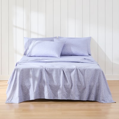 Lush Decor Retro Waves Violet Sheet Set