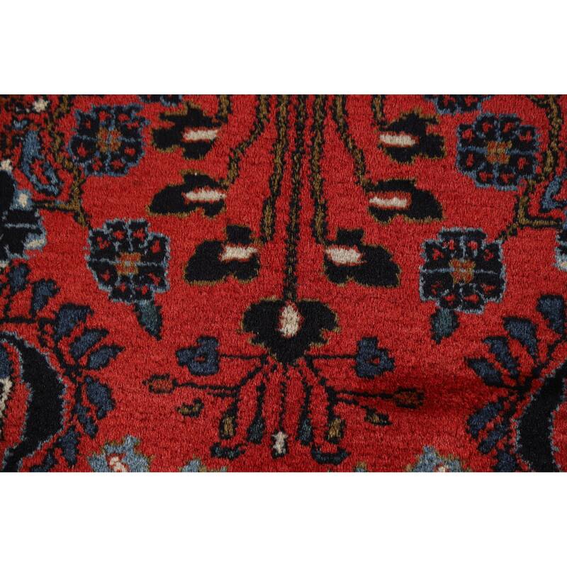 Hand Knotted Oriental 100% Wool Carpet Traditional All-Over Red Bibikabad Area Rug - 16' 7'' X 11' 7''