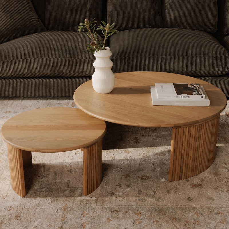 NADAAL STUDIOS Pence, Small Oval Coffee Table, Dark Brown