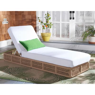 SAFAVIEH Outdoor Tinna Sun Lounger - 75"W x 25"D x 13"H