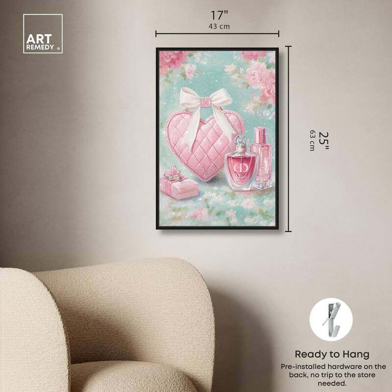 Little Heart Shaped Purse Canvas by Art Remedy