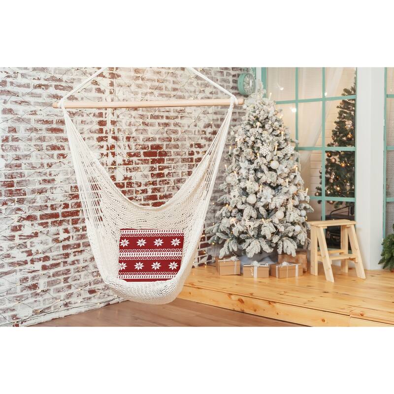 Poinsettia Charm Accent Pillow