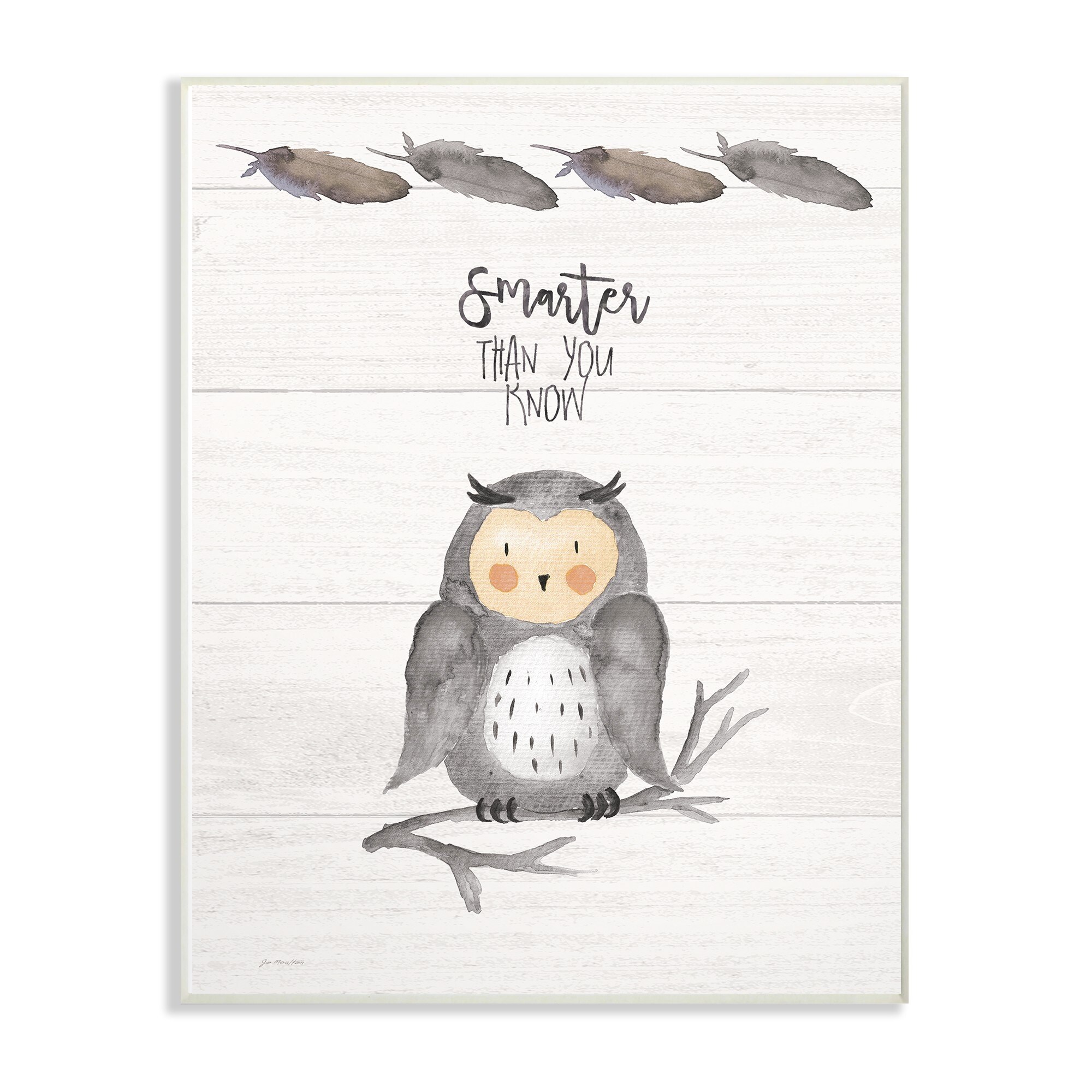 Stupell Smarter Than You Know Owl Wall Art-image
