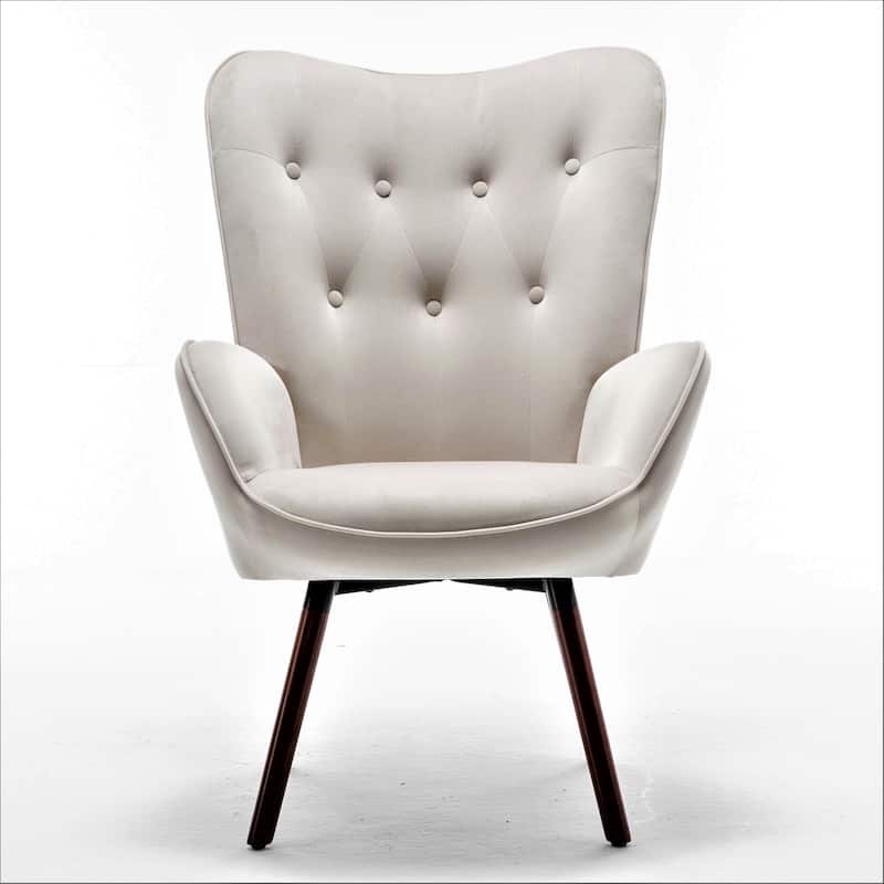 Kreedence 26.38" W Microfiber Flared Arm Accent Chair