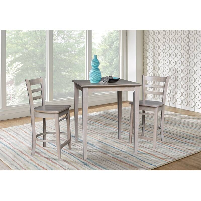30" x 30" Counter Height Table with 2 Stools - 3 Piece Set