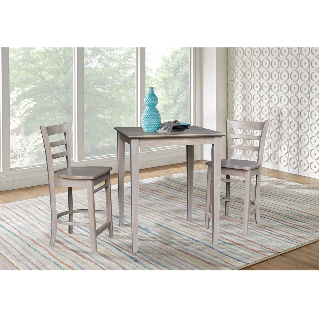 30" x 30" Counter Height Table with 2 Stools - 3 Piece Set