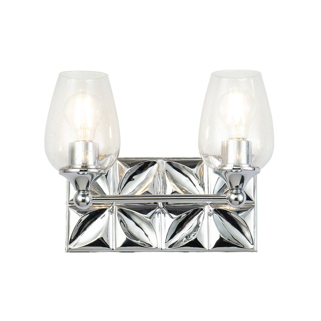 Modern 2 Light Bath Vanity Light in Chrome