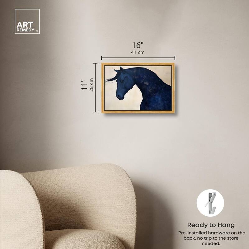 Blue Horse I Canvas by Art Remedy