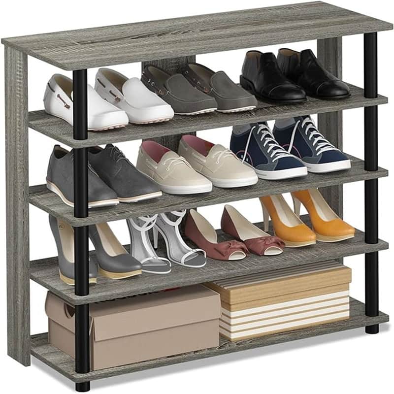 Turn-N-Tube 5 Tier Wide Shoe Rack - 29.45"D x 31.5"W x 11.8"H