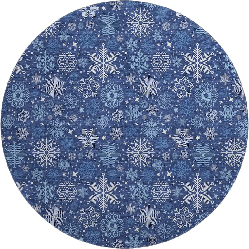 Premium Washable Super Soft Winter Snowflake Mayfield Rug