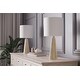 preview thumbnail 13 of 106, 16-in. Glass Lamp w/ Brushed Nickel Accents and Drum Shade