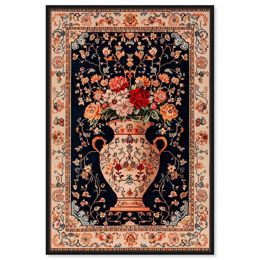 Persian Vase and Flowers Canvas by Art Remedy
