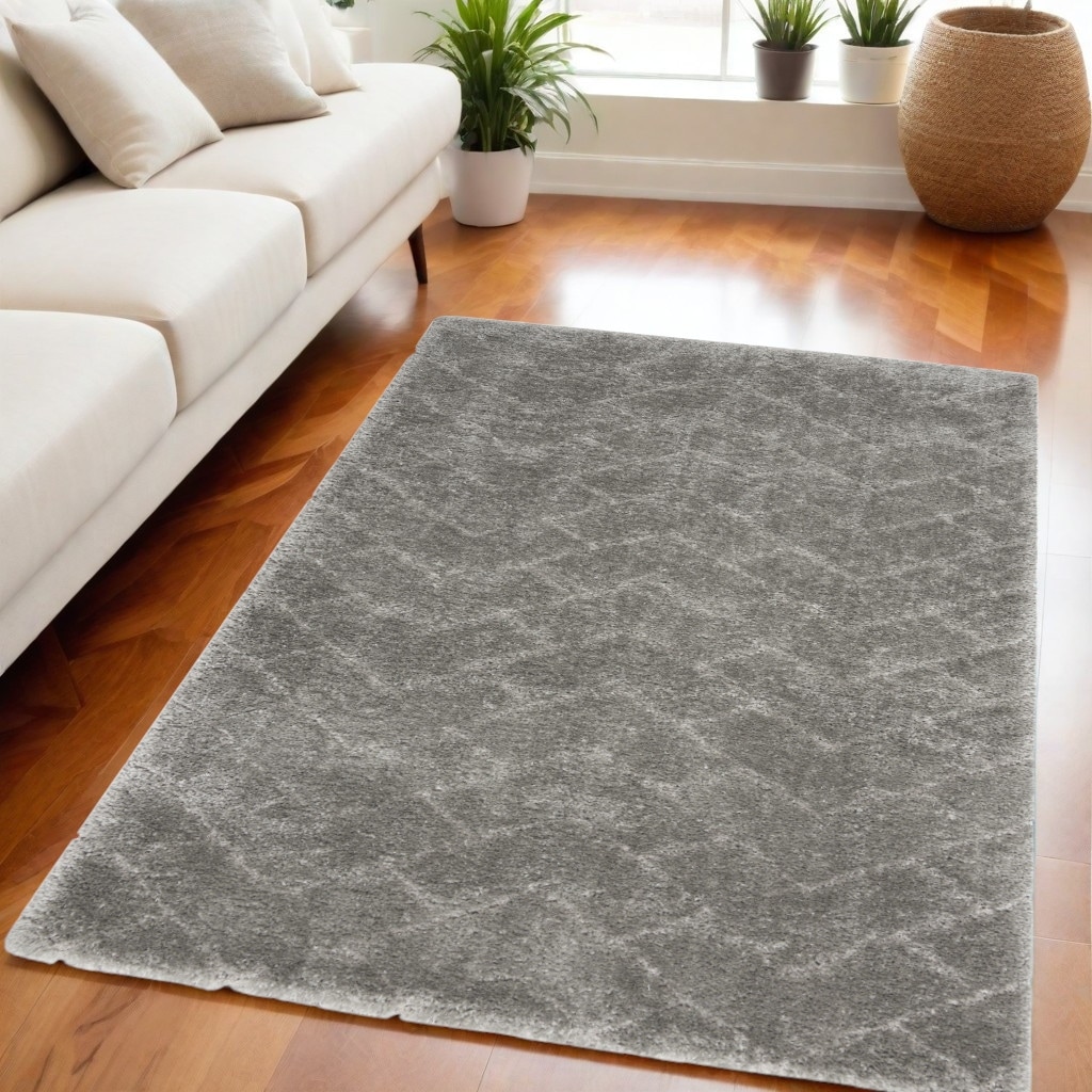 Hidi Power Loomed Modern Stain Resistant Soft Area Rug By HomeRoots - 87' X '63' X '1.58